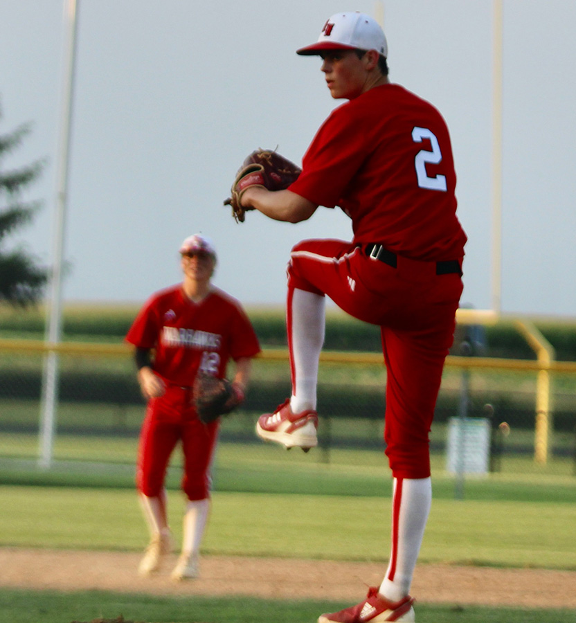 Jack Kelderman getting ready to throw a pitch